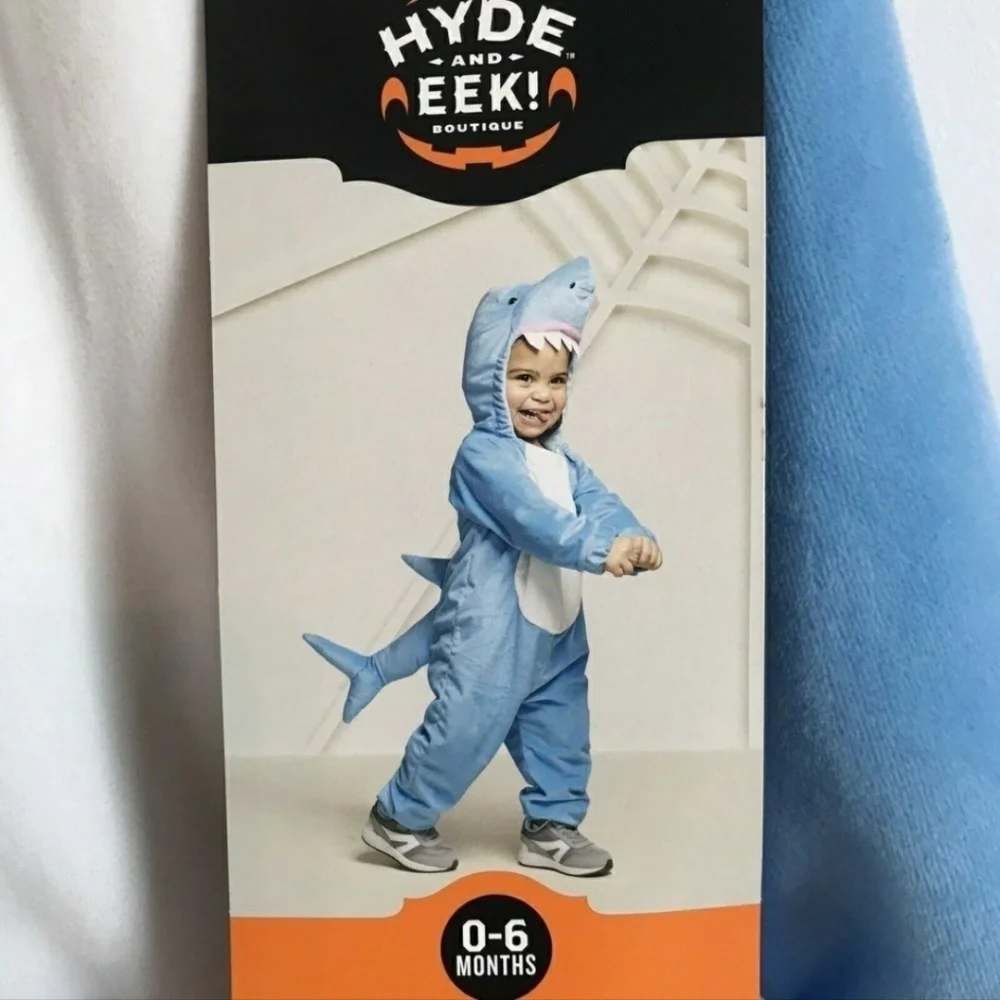 NWT Hyde & Eek Boutique Shark Halloween Costume Baby Infant Soft Warm New Comfy
